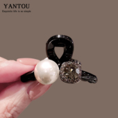 百搭刘海侧边夹网红时尚 新款 气质水钻抓夹女韩版 半抓发夹发抓头饰