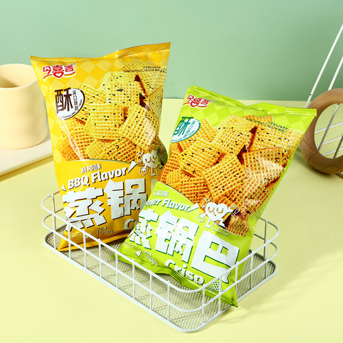 今喜客蒸锅巴158g花椒锅巴烧烤味小吃居家办公室休闲膨化网红零食