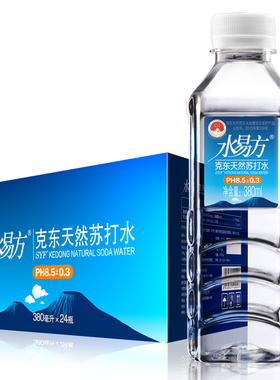 水易方克东苏打水4l/500ml/380ml弱碱饮用小分子矿泉水包邮上楼