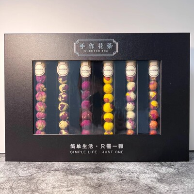 特级花茶礼盒龙珠花茶组合6种口味大朵玫瑰茉莉桂花皇菊大礼盒
