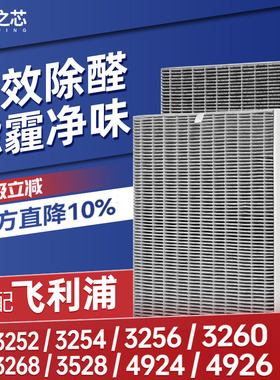 FY3137适配飞利浦空气净化器滤芯AC3252/54/56/60过滤网3528/4926