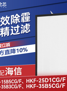 适配海信新风滤芯HKF-15B5CG/F、25D1CG/F过滤网35B3CG/F、B5CG/F