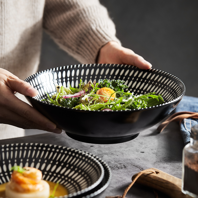 非洲之夜北欧印花沙拉碗