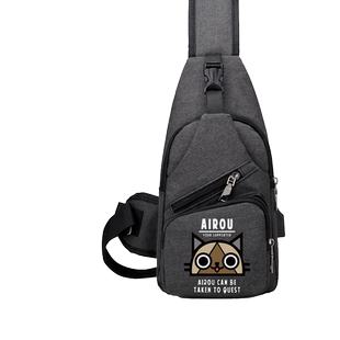 怪物猎人OL猫厨师爱鲁猫airou猫单肩背包胸包斜挎包新款休闲ww