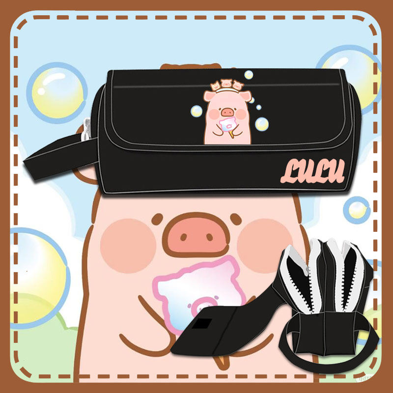 LULU猪卡通可爱粉红小猪周边青少年中小学生流行多层笔袋文具盒ww,箱包皮具/热销女包/男包,男士包袋,淘宝优惠券,粉丝福利购,淘宝优惠卷