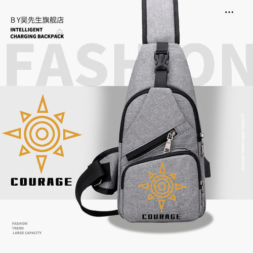 徽章新款时尚休闲风男女斜挎包