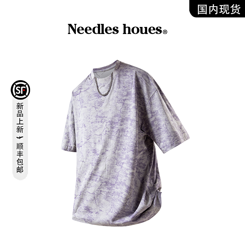 【品牌撤柜现货】Needles houes夏季男士轻薄T恤冰感扎染工艺短袖