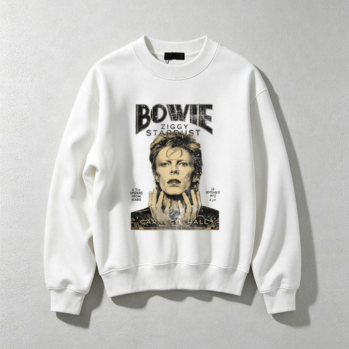 授权现货 Aura Threads David Bowie 摇滚传奇人像印花长袖卫衣男