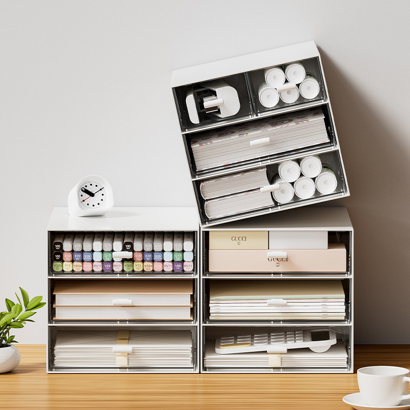 桌面顶部可置物收纳盒抽屉式