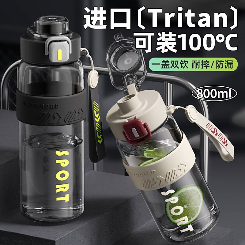 2024新款可装开水tritan运动水杯