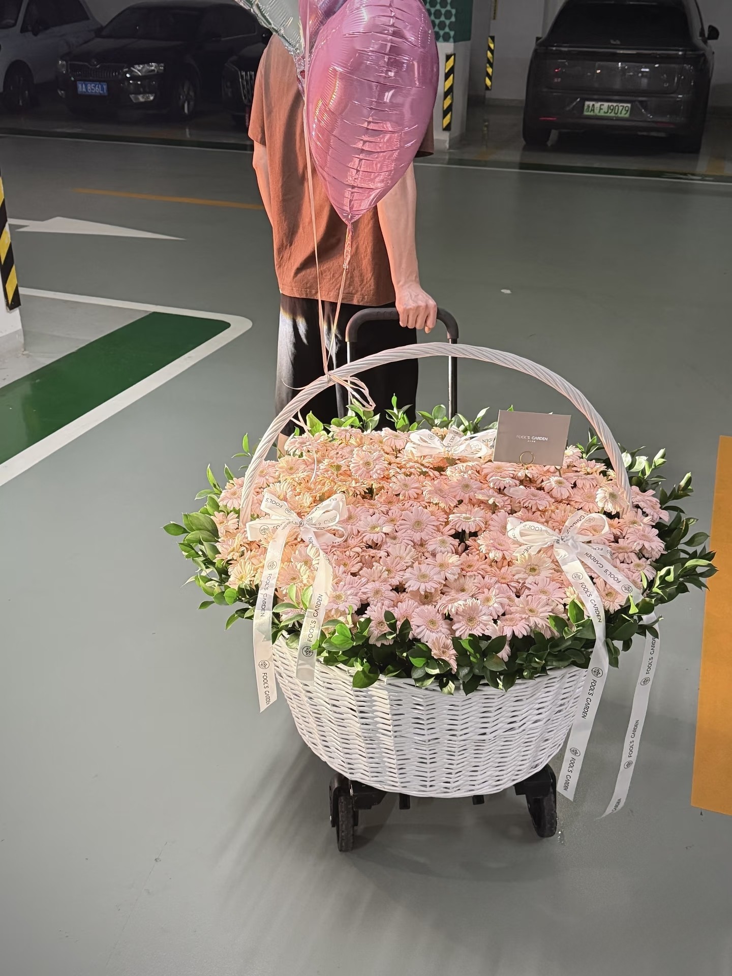ins超大花篮手工提篮编织插花手提藤编diy仿藤田园鲜花花艺大花篮