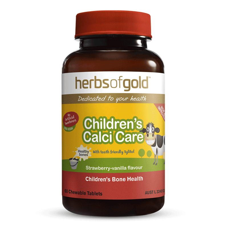 澳洲原装Herbsofgold儿童咀嚼钙片 60片钙 维生素D3 K2 骨骼牙齿