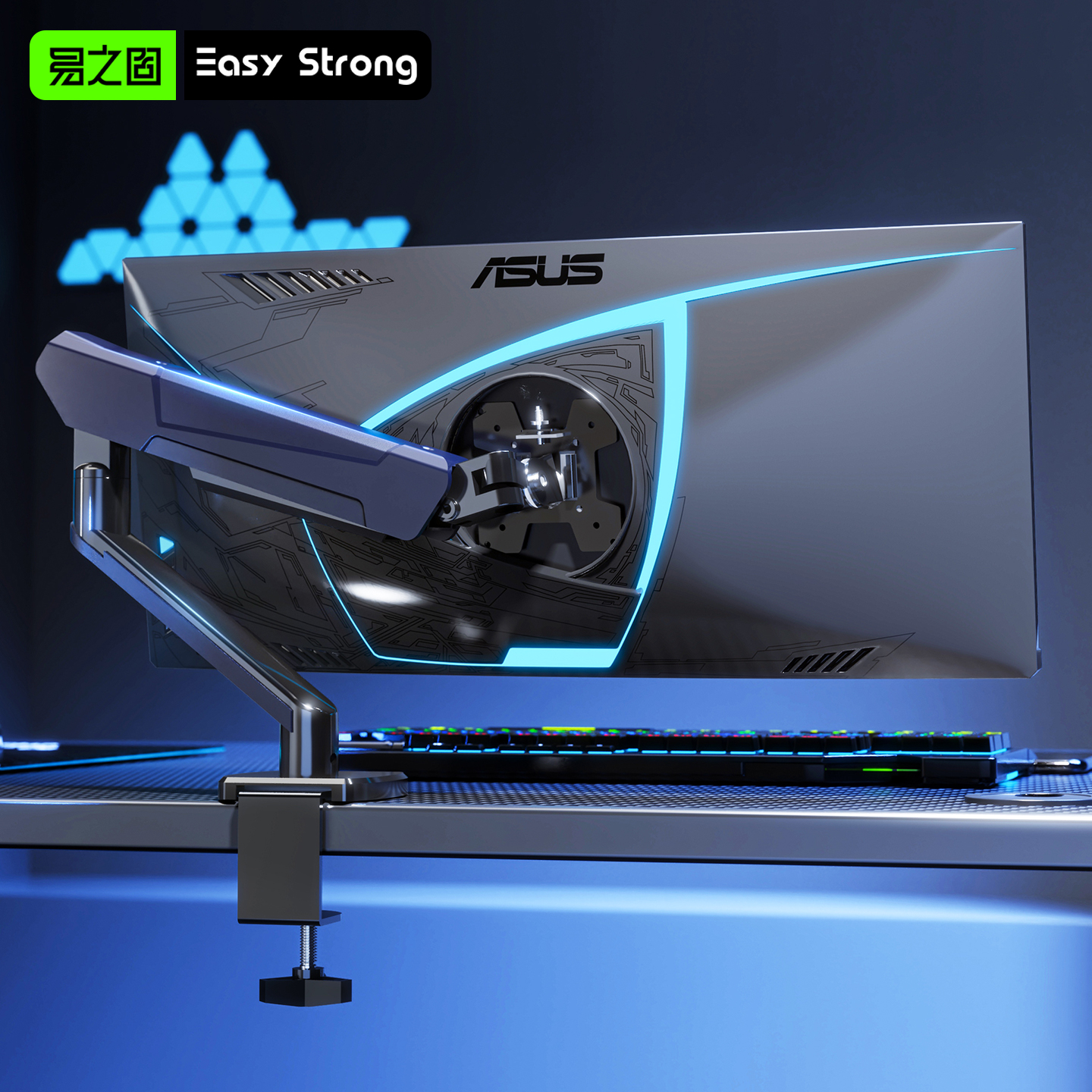 电脑显示器支架机械臂免打孔