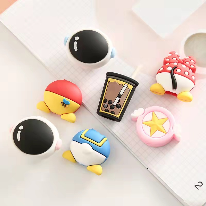 卡通咬一口数据线保护套适用于苹果12充电线充电防折断固线器