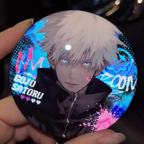 咒术回战五条悟周边双闪反光吧唧同人周边徽章谷子礼物挂件装饰