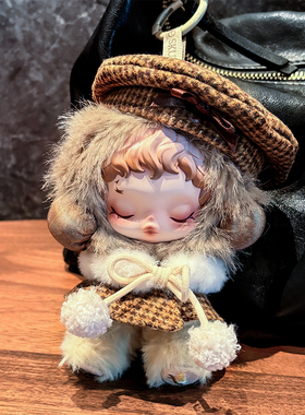 适用于泡泡玛特SKULLPANDA搪胶娃衣圣诞节衣服光织园SP娃衣送礼物