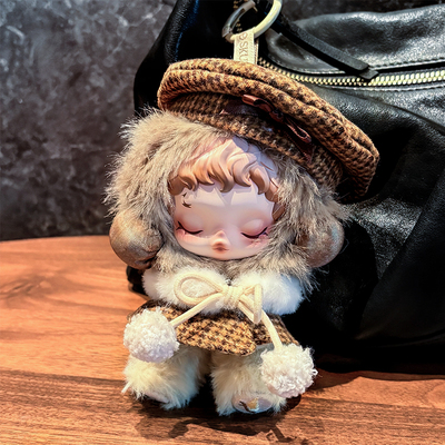 适用于泡泡玛特SKULLPANDA搪胶娃衣圣诞节衣服光织园SP娃衣送礼物