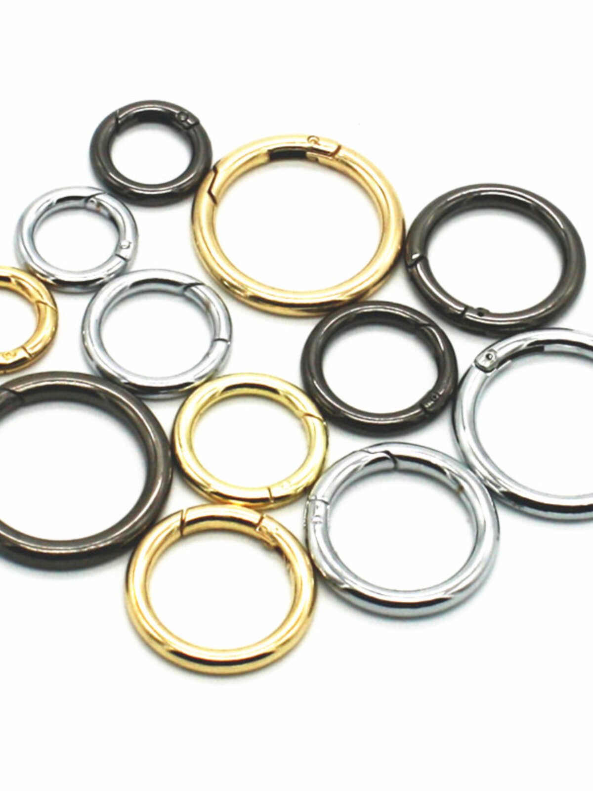 BAG RING BUCKLE ACCESSORIES OPEN SPRING RING BAG HOOK BUCKLE CHAIN ADJUSTMENT BUCKLE KEY RING OPEN RING FIVE METAL BUCKLE