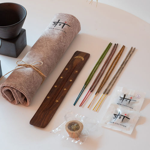 嵋吏香薰 「试香体验装」线香 木质香插 香块 ML001