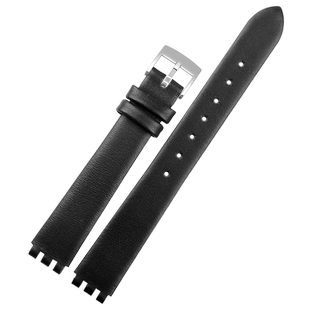 适配斯沃琪Swatch手表LW143 LS116 LL115 LM141改装牛皮表带 12mm