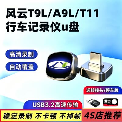 奇瑞风云T9L/A9L/T11行车记录仪专用U盘哨兵模式汽车载优盘TypeC