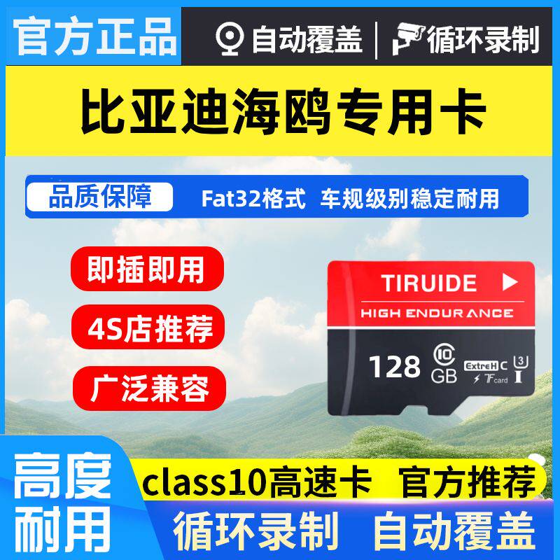 比亚迪海鸥行车记录仪专用高速内存卡比亚迪全系适配高清TF卡存储