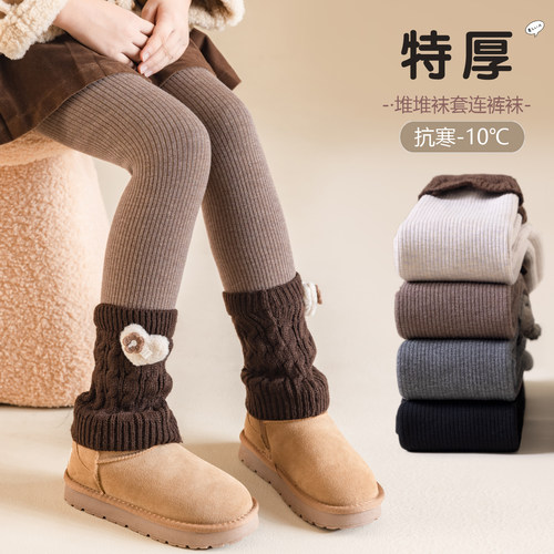 女童加绒加厚打底裤深冬款