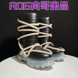 疯狂绑带RICK 雪地靴时装 ROG出品羊皮厚底RO鞋 GODDRKSHDW