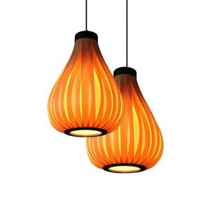 田园风格 吊灯实木灯东南亚木皮灯农家乐饭店茶楼餐厅单头原木吊灯