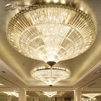 酒店大堂吊灯Chandelier售楼部沙盘水晶灯非标工程灯具