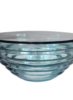 酒店商场大型透明树脂水晶雕塑定制创意抽象落地浪花艺术摆件制做