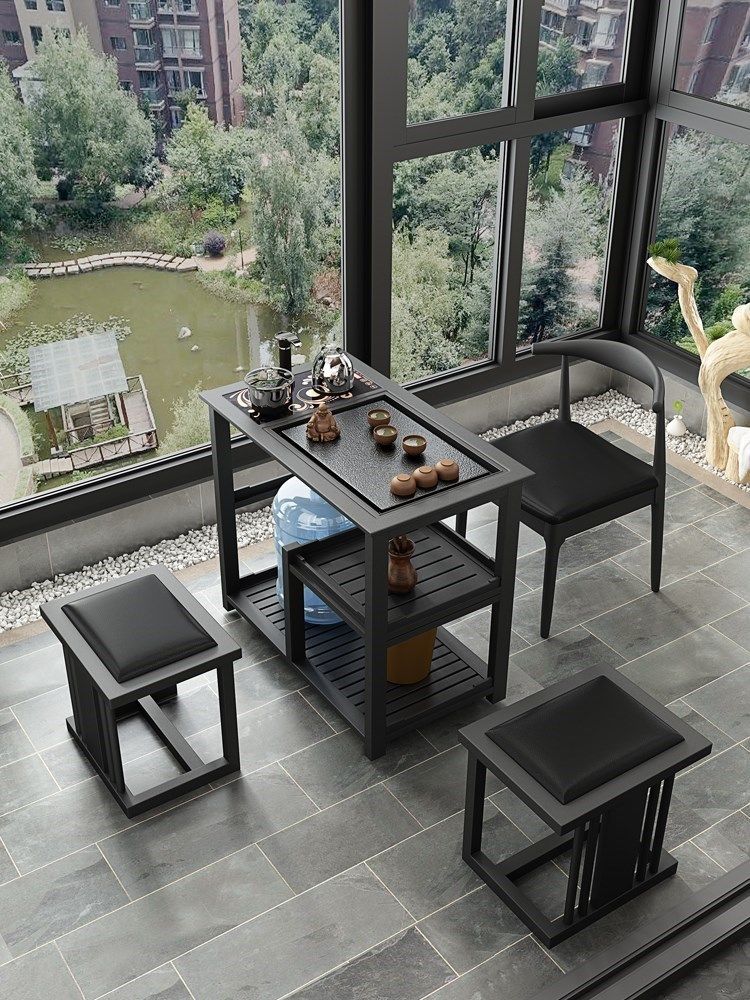阳台桌椅组合几家简约现代岩板