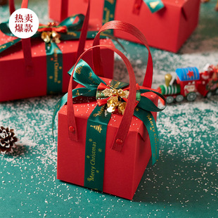 2026新款圣诞礼物袋平安夜苹果礼盒小礼物包装盒儿童礼品袋装饰盒