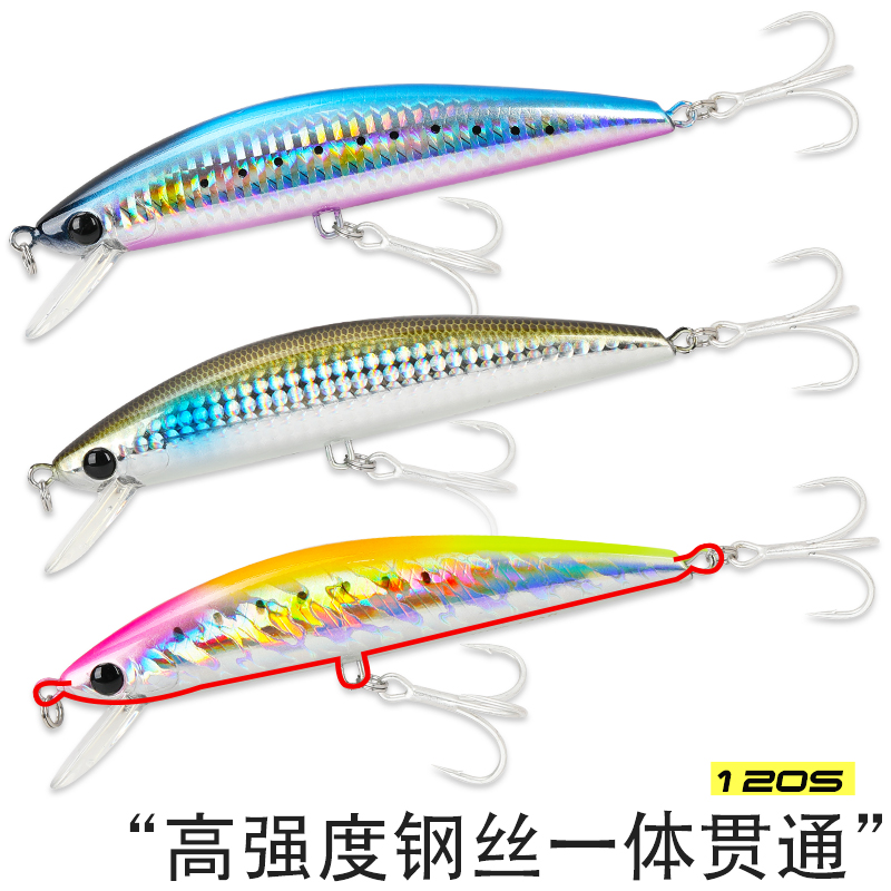 钓之屋 DW37海钓沉水米诺120mm/40g路亚饵120S假饵海鲈鲅鱼饵 户外/登山/野营/旅行用品 路亚饵 原图主图