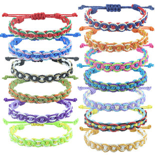 Style Hand-knitted Bracelets & Bangles for Women Wax Line