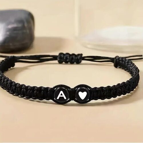 26 Letters Initial Heart Bracelets Handmade Adjustable A-Z N