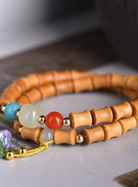 Johor Bahru sandalwood bracelets Wenwan bamboo rosary Beads