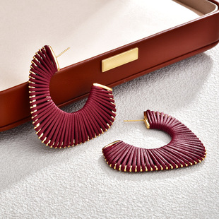 Exaggerated hand woven earrings, earrings, studs, and earrin