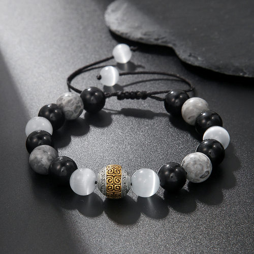 Dark Series Black Onyx Volcanic Stone Beads  Lava Jewelry