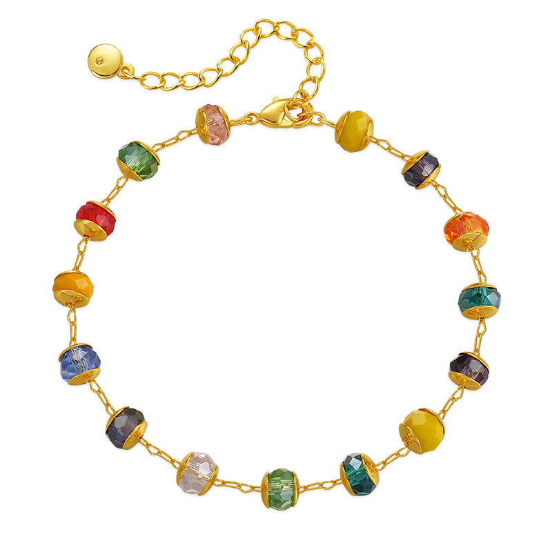 Holiday style colored stone beaded bracelets ethnic style