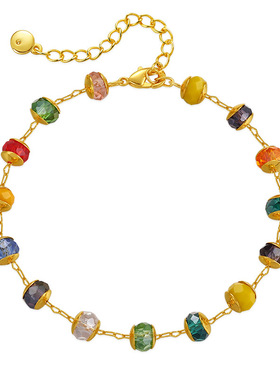 Holiday style colored stone beaded bracelets ethnic style