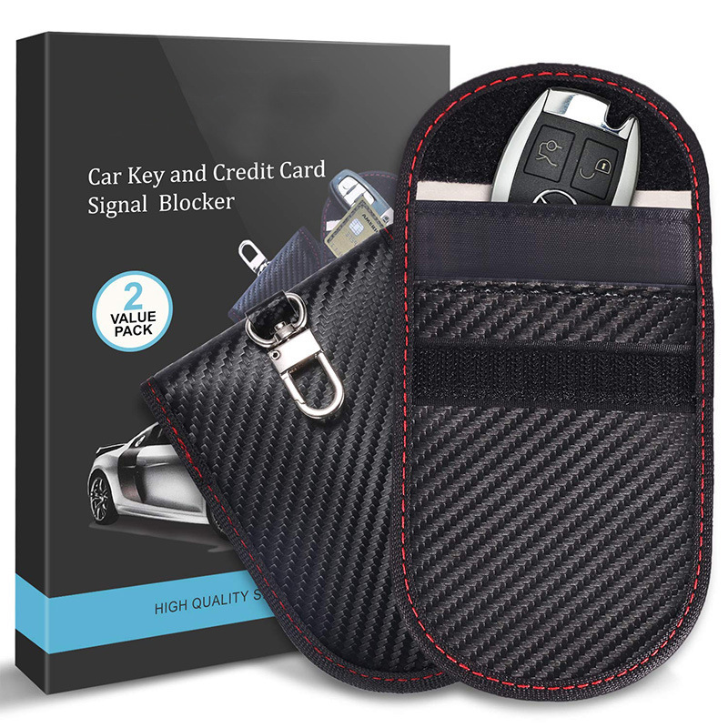 RFID car shielding key bag carbon fiber large, medium and sm