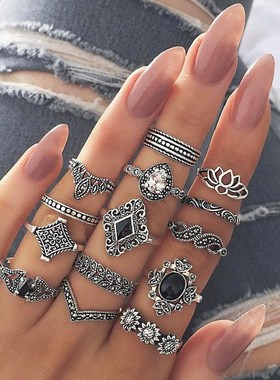 lor de loto, estilo gótico, Vintage, plata antigua,  piezas