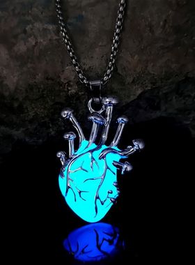 Zinc alloy luminous human heart pendant Halloween outfit