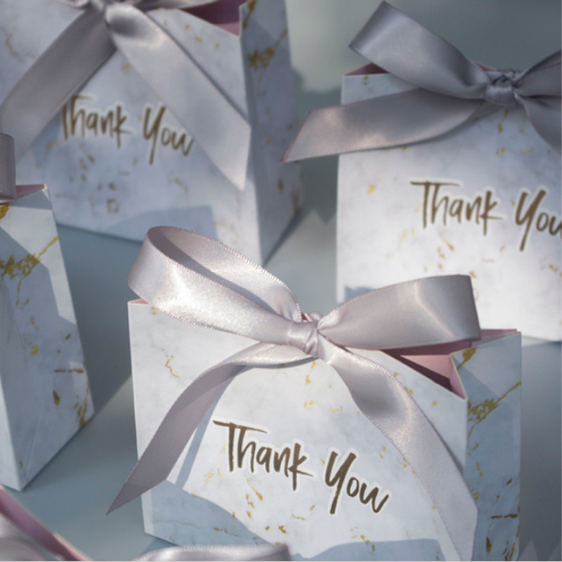 new creative grey marble gift bag box for party baby shower