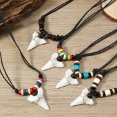 Choker Pendant Shark 1PC Maori Teeth Zealand Bone New Tribal