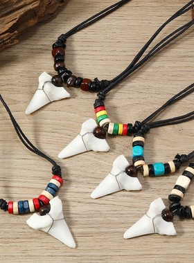 1PC Shark Teeth Pendant New Zealand Maori Tribal Bone Choker