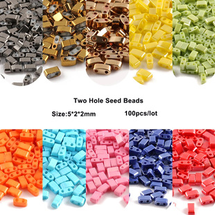 hole double electroplated bracel bead necklace glass Macaron