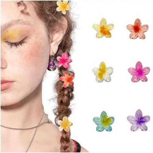 Fruit color egg flower gradient  female colorful hairpin hai