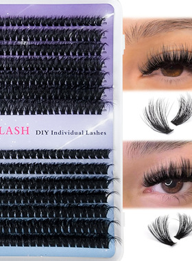 Cluster Lashes Kit DIY Fluffy Lash Clusters 4 IN 1 Mixed